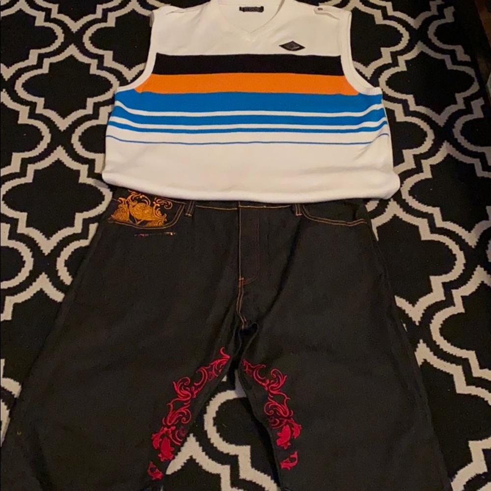 Coogi Jeans and Coogi Sweater Vest